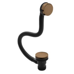 Brushed Bronze Bath Sprung Waste with Overflow Easy Clean