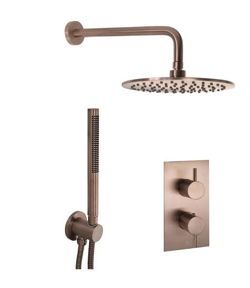 Brushed Bronze Hand Shower Set with Outlet